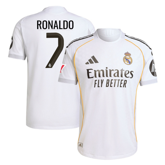 Cristiano Ronaldo Real Madrid adidas 2025/26 Home Jersey - White
