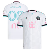 ""White, Pink & Cyan Performance Football Jersey – Premium Custom Soccer Shirt (Miami)""