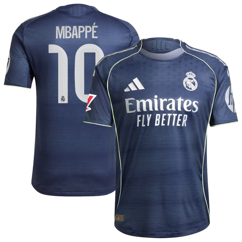 Kylian Mbappé Real Madrid 2025/26 Away Player Jersey - Blue
