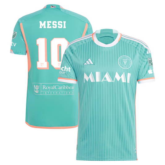 Lionel Messi Inter Miami CF adidas 2024 Archive Jersey - Aqua Adidas