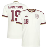 Men's Premium Off-White Football Shirt – Slim Fit Pro-Style Matchday Performance Top (Lamine Yamal 19)