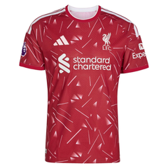 Men's Red Geometric Print Football Shirt (Szoboszlai )