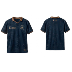 Shipp Limited Men's Short-Sleeve Polo Shirt - Navy Blue with Textured Pattern