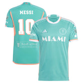 Lionel Messi Inter Miami CF adidas 2024 Archive Authentic Jersey - Aqua adidas