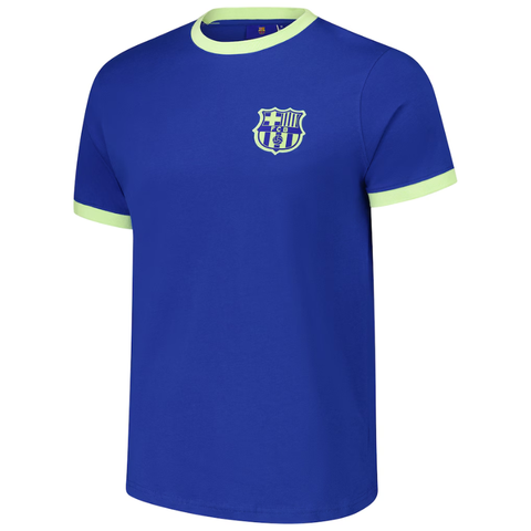 Barcelona Goal Line Ringer T-Shirt - Royal