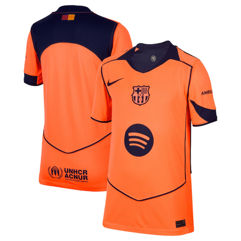 Barcelona Nike Youth 2025/26 Third Jersey - Orange