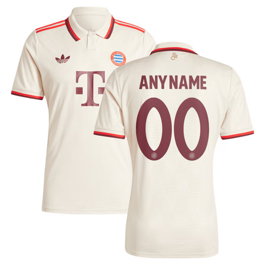 Bayern Munich adidas 2024/25 Third Custom Jersey - Cream Adidas