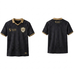 Black & Gold Premium Soccer Jersey – Short Sleeve Athletic Football Shirt for Men