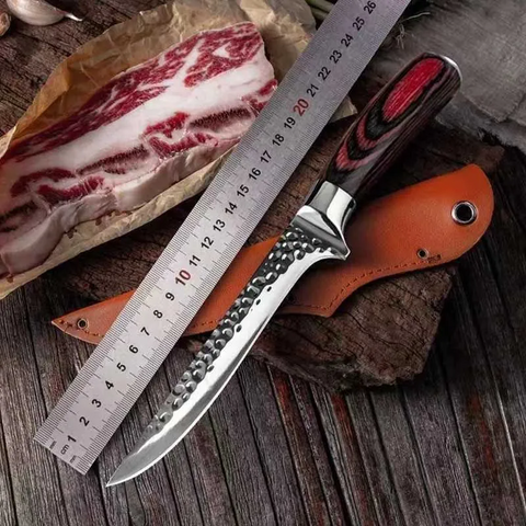 Professional Hand-Forged Boning & Fillet Knife – Chef Butcher Tool for Meat & Fish