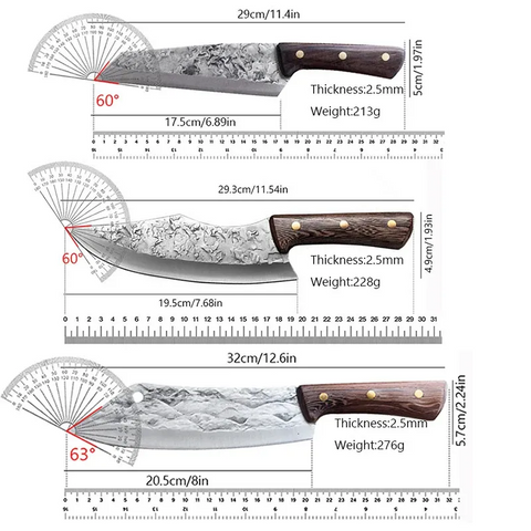 Handmade Japanese Full Tang Chef & Boning Knife – Steel Cleaver Cutter