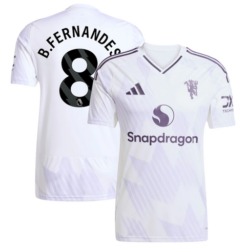 Bruno Fernandes Manchester United adidas 2025/26 Away Player Jersey - White Adidas