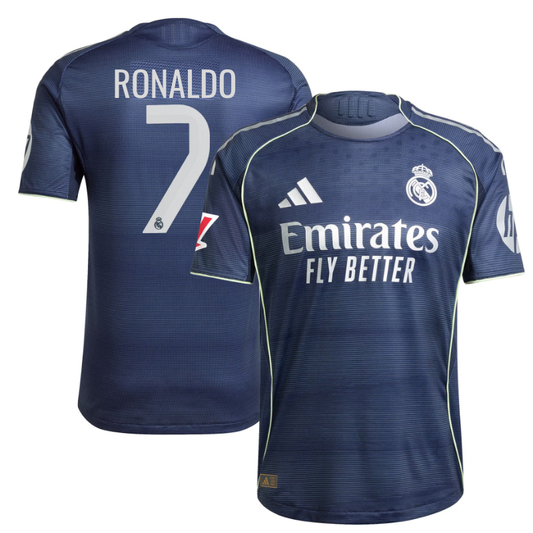 Cristiano Ronaldo Real Madrid adidas 2025/26 Away Player Jersey - Blue