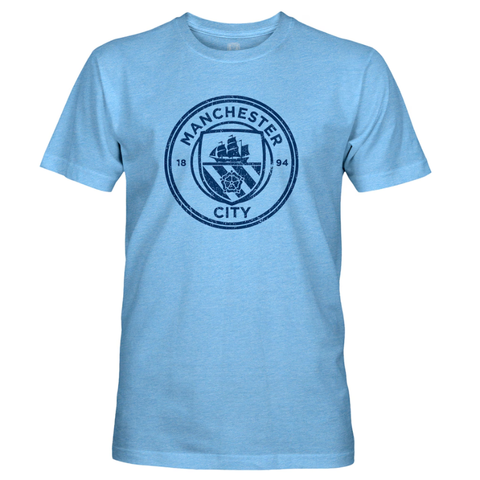 Erling Haaland Manchester City 1863FC Player Name & Number Twisted Tri-Blend Slub T-Shirt - Sky Blue