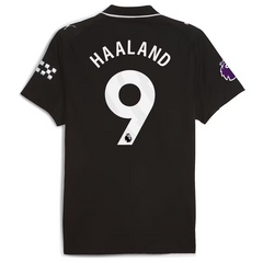 Erling Haaland Manchester City 2025/26 Away Player Jersey - Black