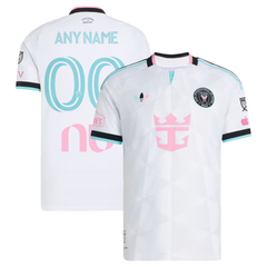 ""White, Pink & Cyan Performance Football Jersey – Premium Custom Soccer Shirt (Miami)""