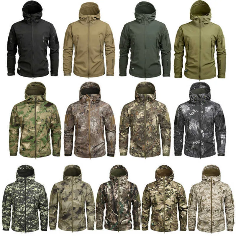 Men's Hiking Army Jackets Men Camouflage Autumn Winter Skin Soft Shell Waterproof Jacket Windbreaker For Hunting Camping - Shipp Limited™
