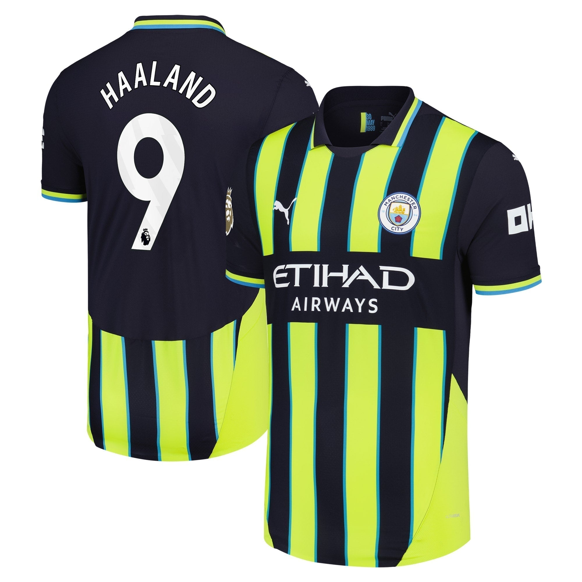 Erling Haaland Manchester City Puma 2024/25 Away Authentic Player Jersey - Navy Puma