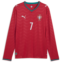 Cristiano Ronaldo Portugal National Team 2026 Home Long Sleeve Jersey - Red