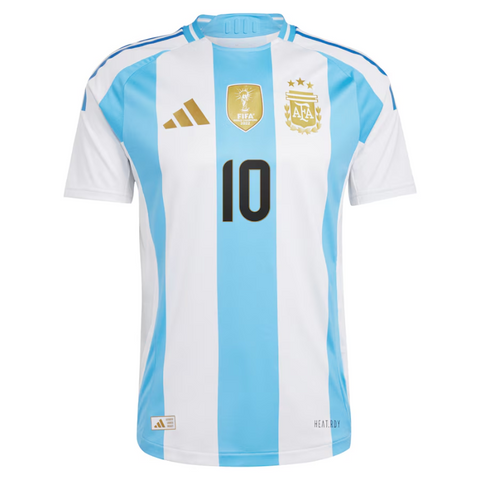 Lionel Messi Argentina National Team Adidas 2024 Home Authentic Player Jersey - White Adidas