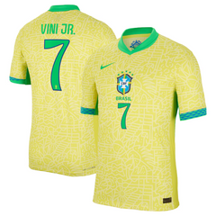 Vini Jr. Brazil National Team 2024 Home Jersey - Yellow -