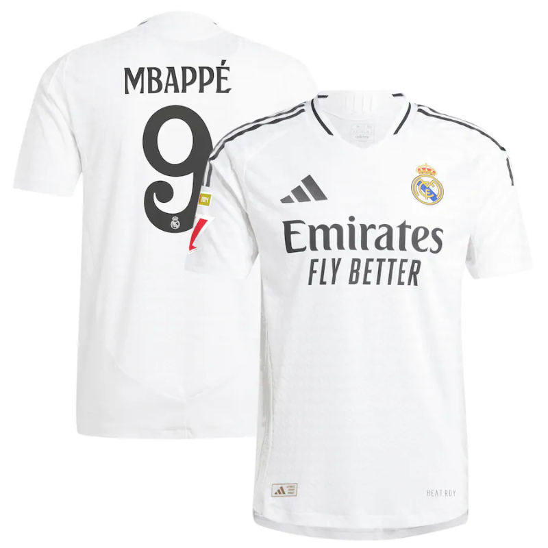 Kylian Mbappé Real Madrid Adidas 2024/25 Home Authentic Player Jersey - White Adidas