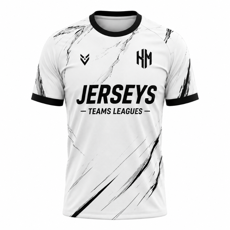 Jerseys Teams Leagues White Performance Football Jersey – Marble Edition