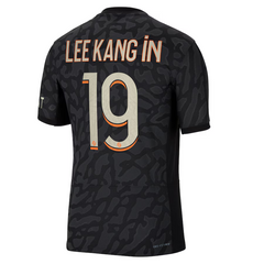 Jordan Brand Lee Kang In Paris Saint-Germain Anthracite 2023/24 Third Match Player Jersey Brand