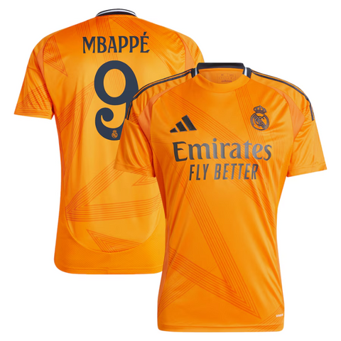 Kylian Mbappé Real Madrid adidas 2024/25 Away Player Jersey - Orange Adidas
