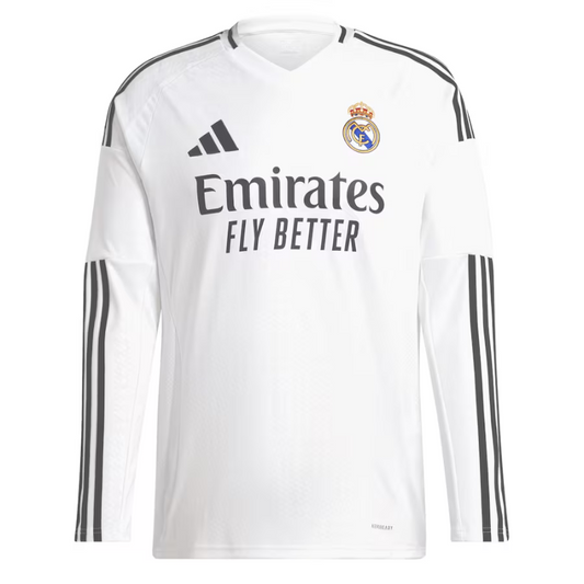 Kylian Mbappé Real Madrid adidas 2024/25 Home Long Sleeve Player Jersey - White Adidas