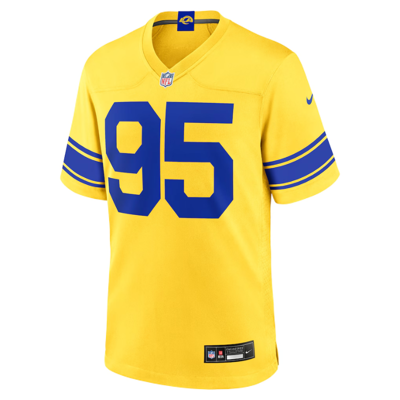 Los Angeles Style Gold & Royal Blue Football Jersey (Garrett)