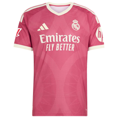 Madrid Style Rose Pink & Cream Soccer Jersey (Vini Jr)