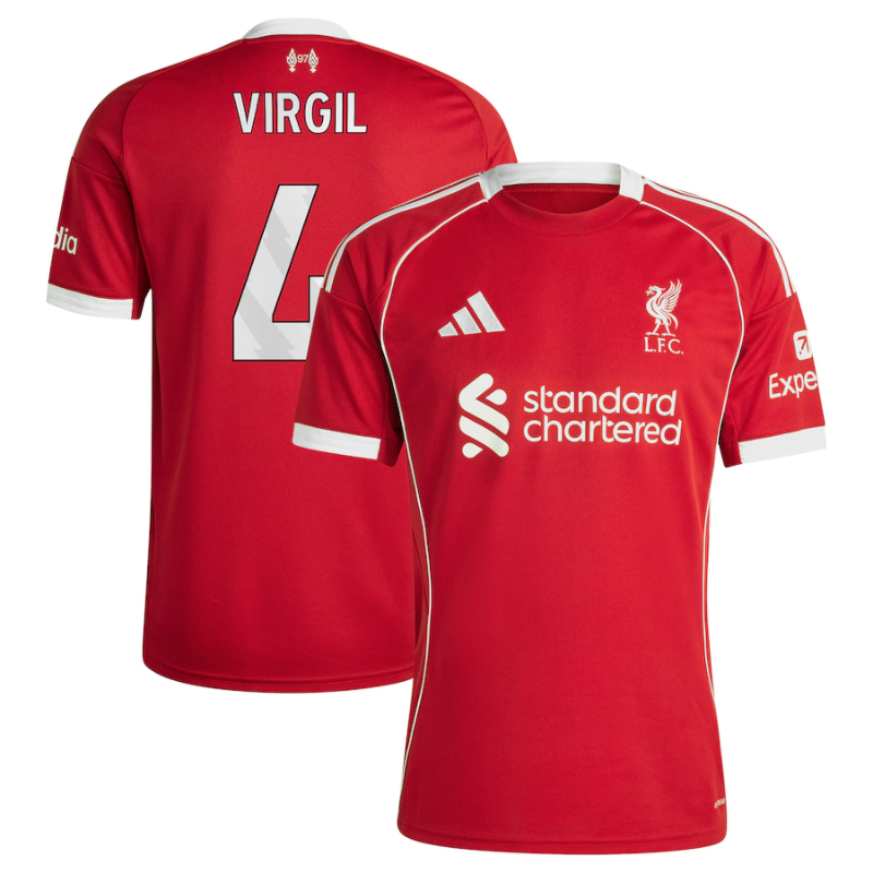 Virgil van Dijk Liverpool 2025/26 Home Jersey - Red