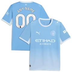 Manchester City Light Blue Home Custom Jersey